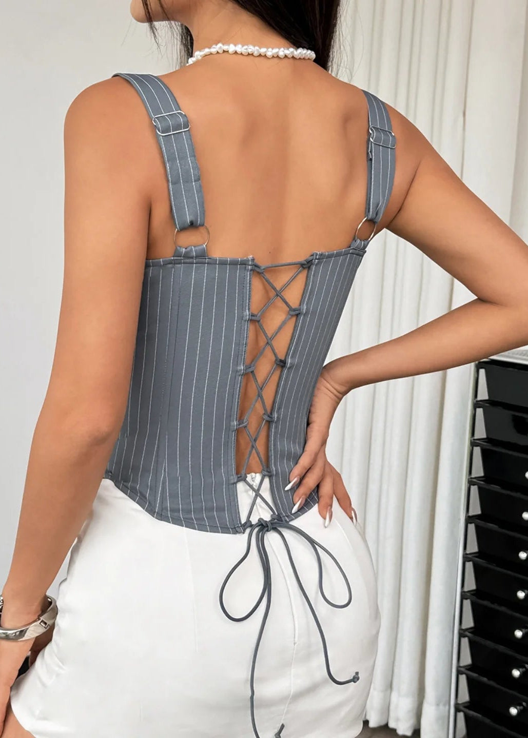 Vex Striped Corset Tops