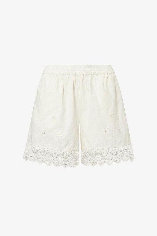 Riven Solid Floral Lace Bottoms