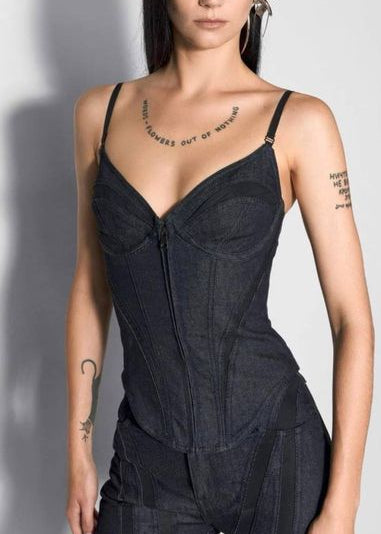 Beryl Denim Corset Tops