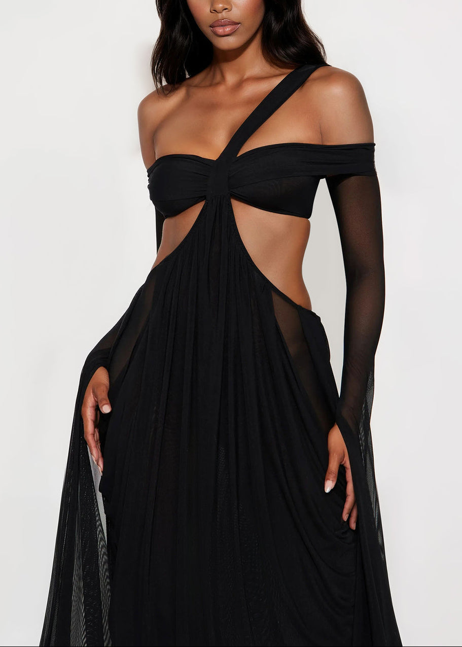 Marnie Lace Mesh Maxi Dresses