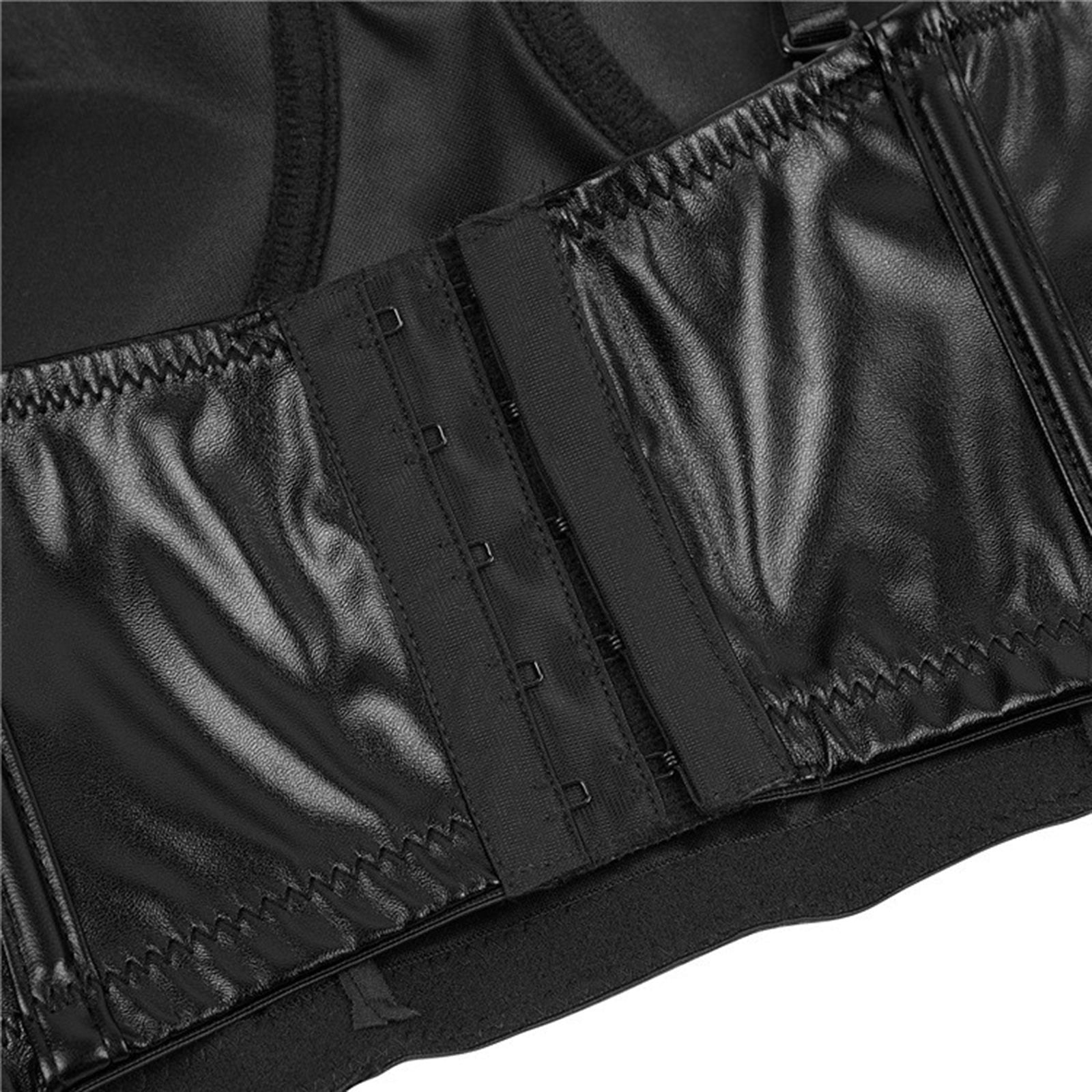 Hyra Solid Leather Corset Tops