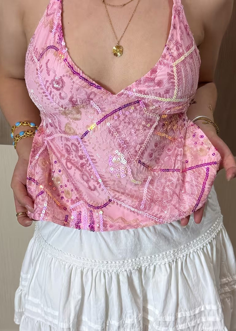 Celeste Sequins Lace Tops