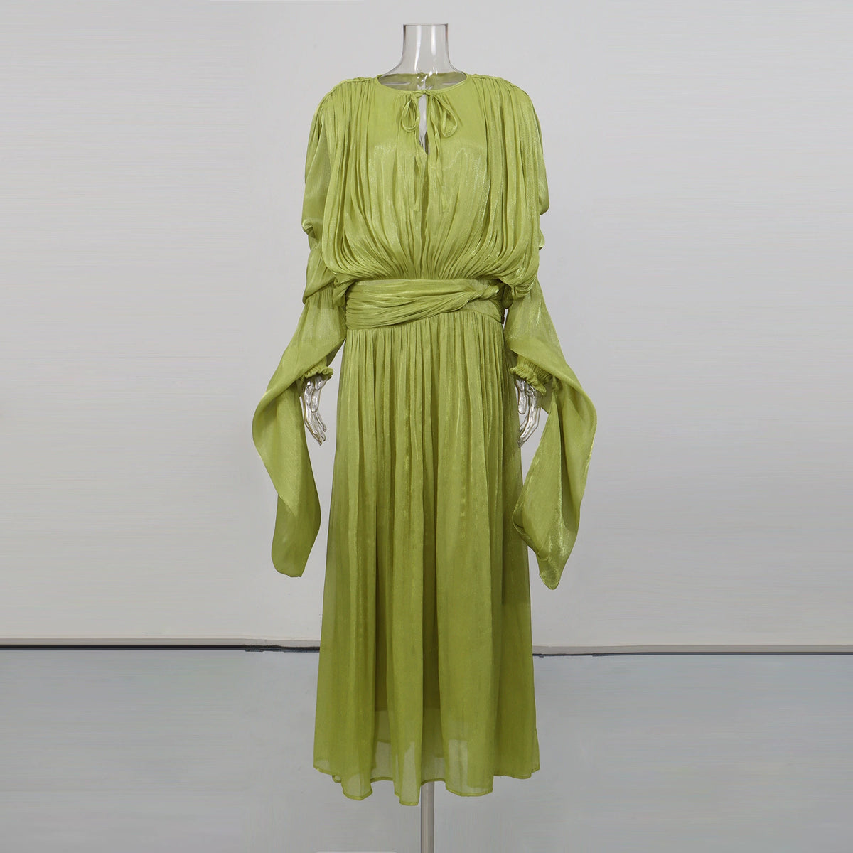 Umbra Keyhole Satin Maxi Dress