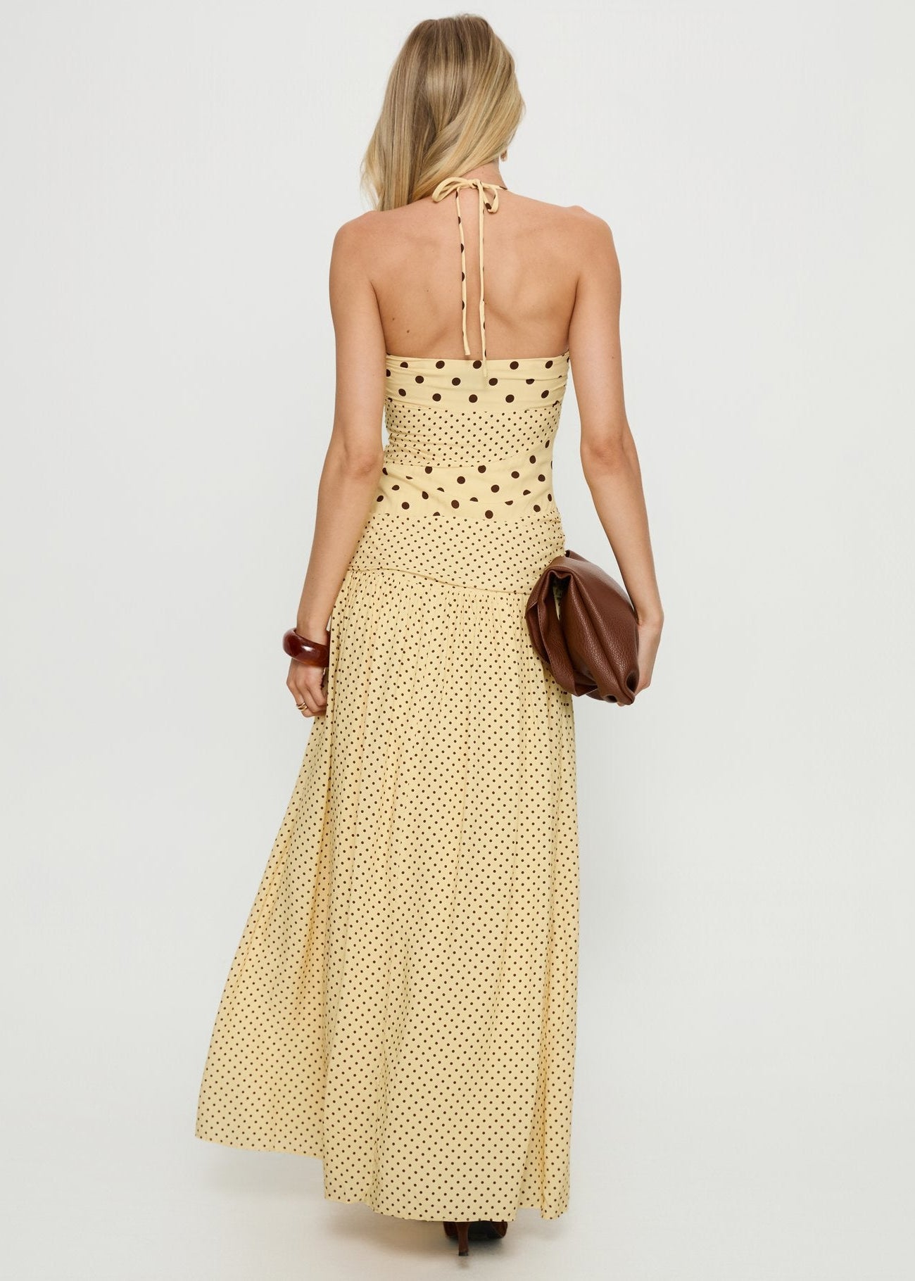 Dara Solid Dot Maxi Dresses