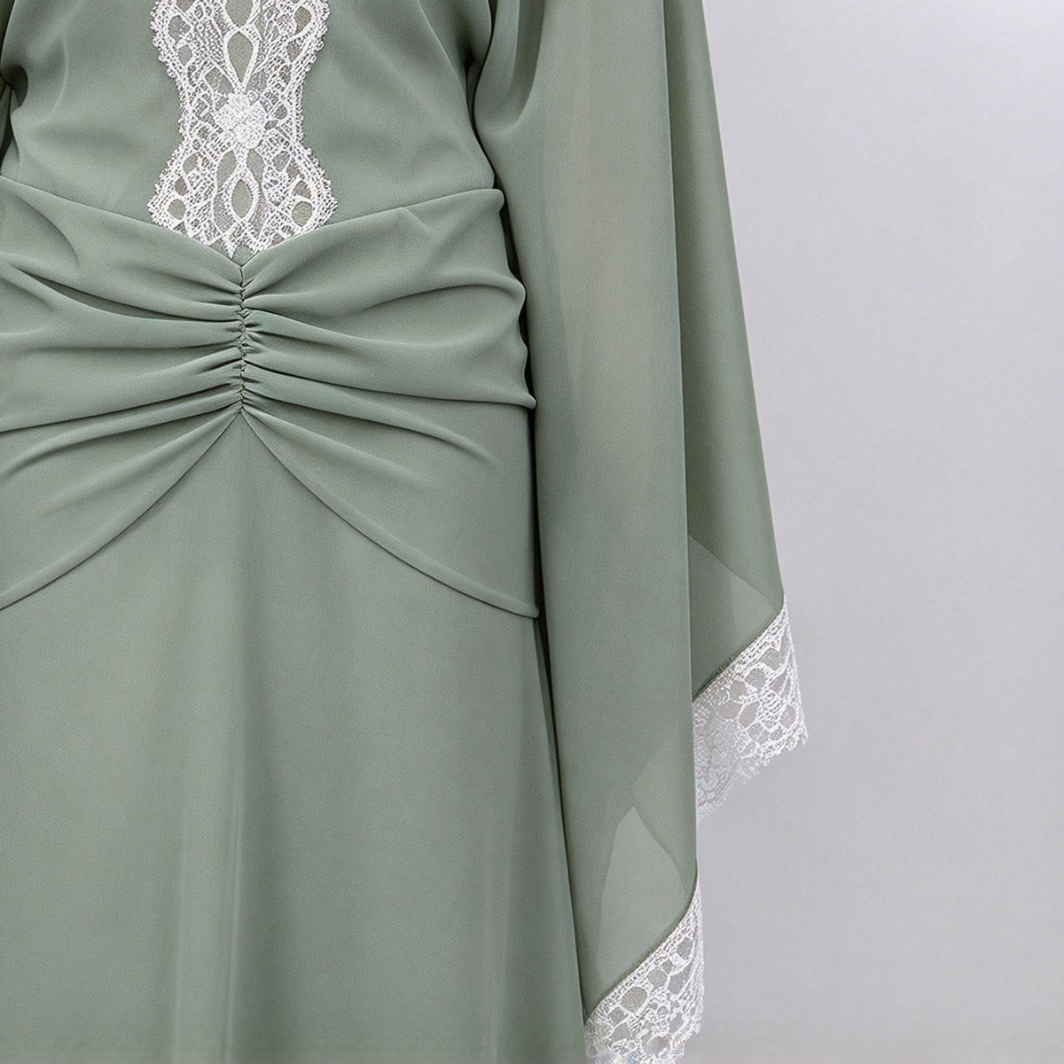 Quiesce Lace-Trim Maxi Dress