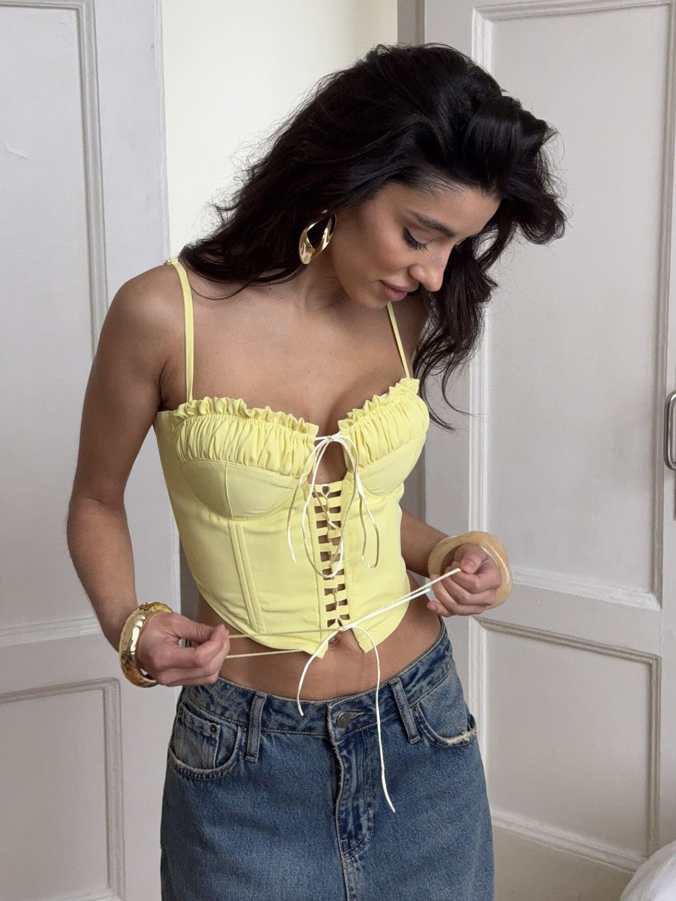 Whisper Solid Corset Tops