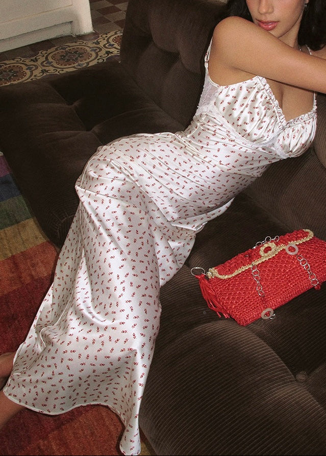 Xylia Solid Floral Dresses