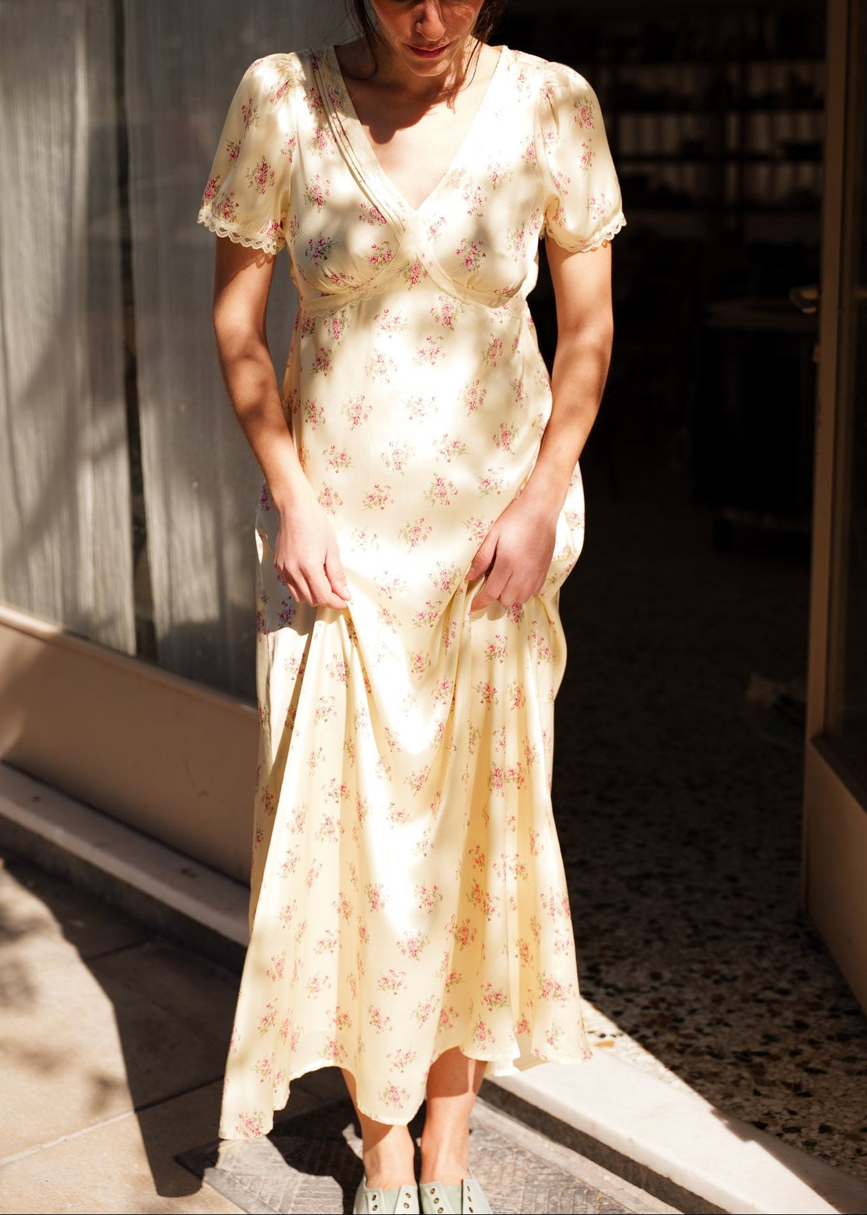Zylah Solid Floral Dresses