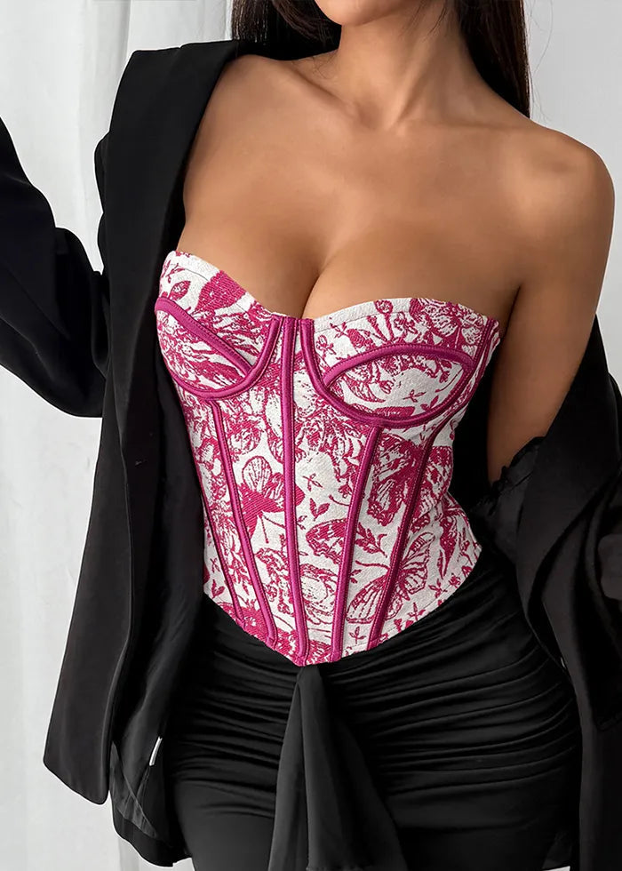 Kianna Floral Corset Tops