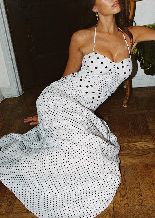 Dara Solid Dot Maxi Dresses