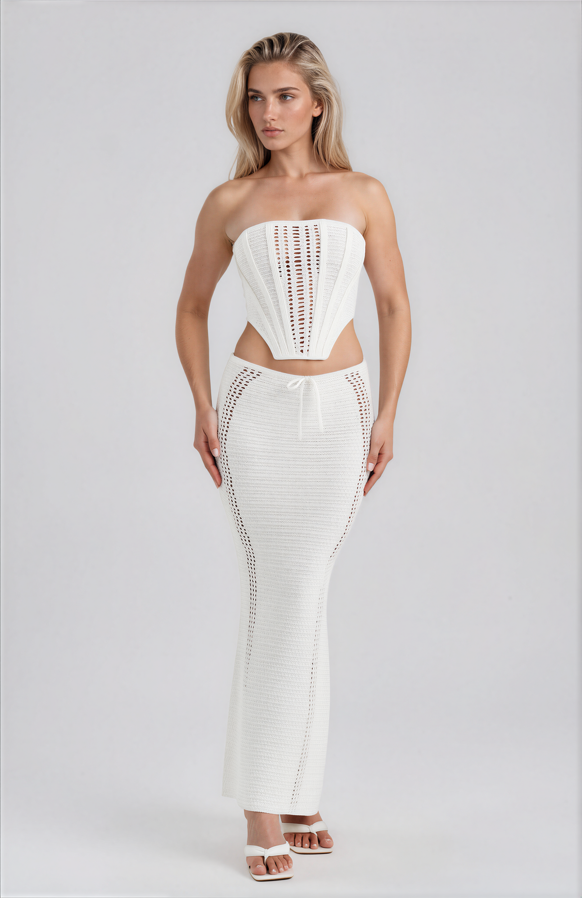 Xara Cut-Out Knit Top & Skirt Set