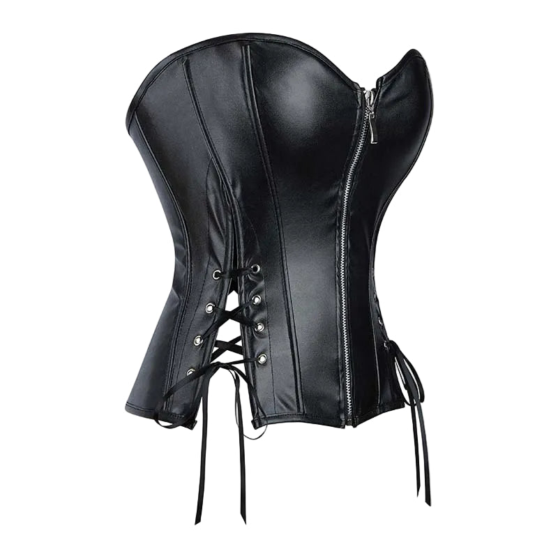 Rustic Solid Leather Corset Tops