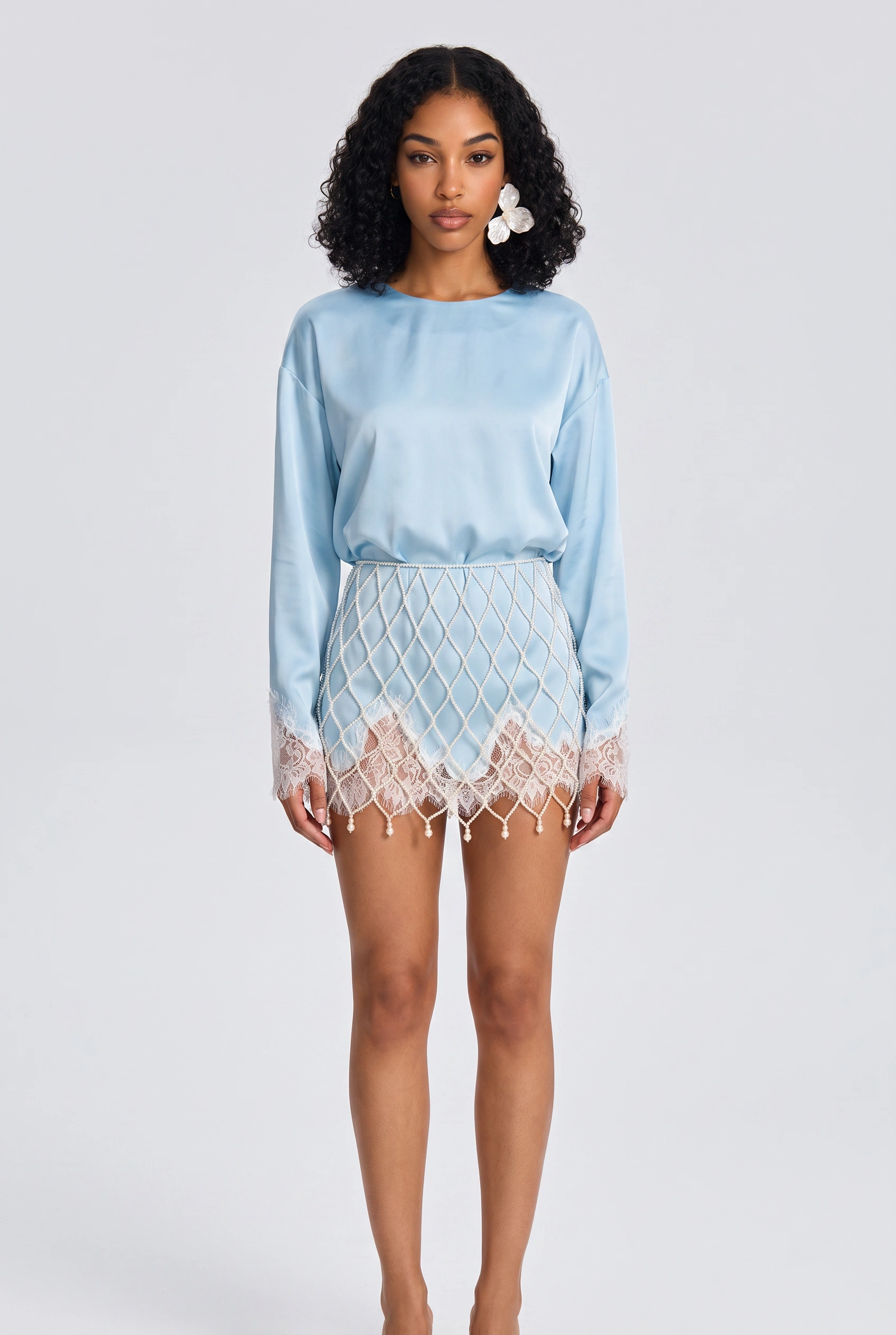 Moss Lace Solid Tops