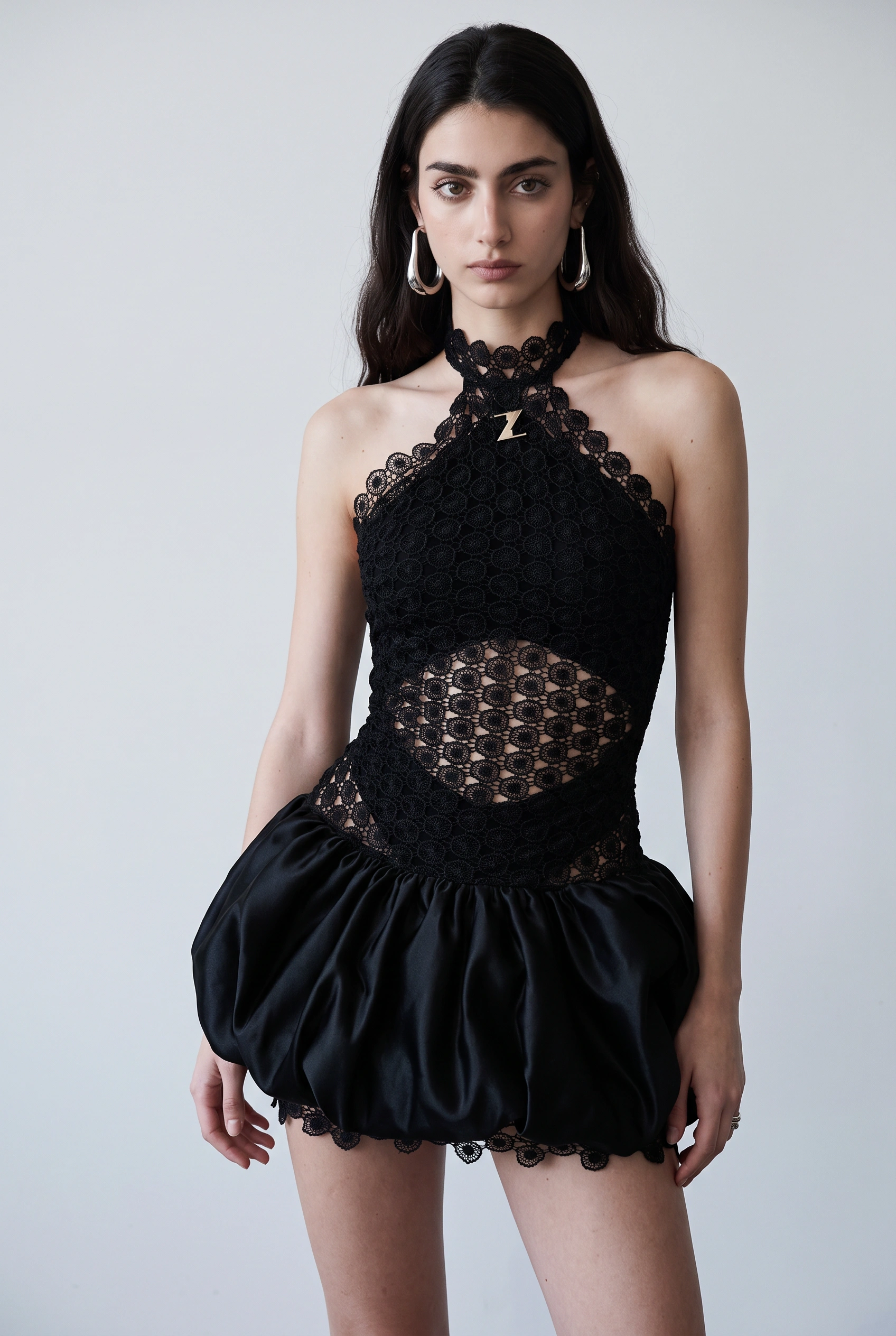 Rosie Solid Lace Mini Dresses