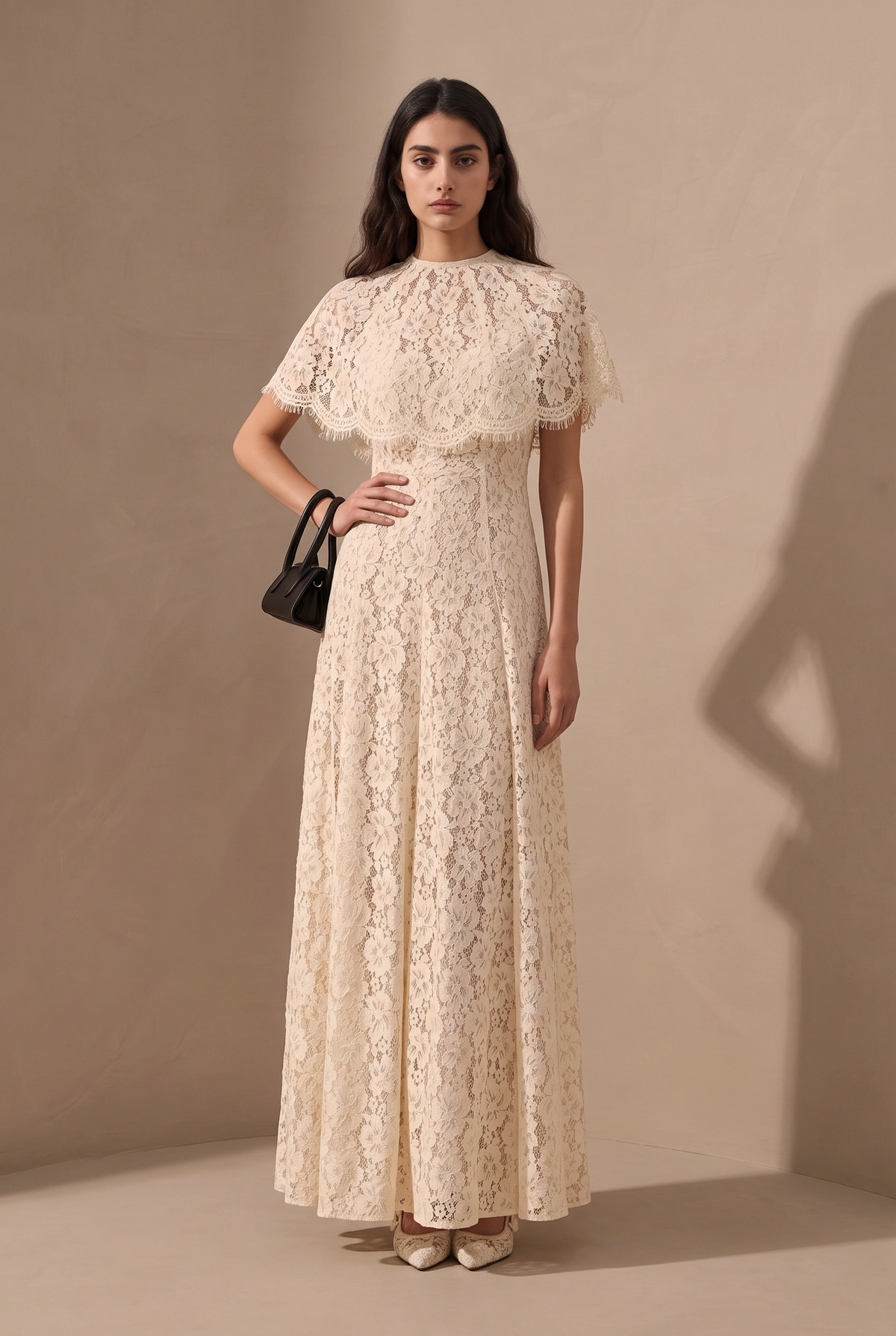 Solid Lace Maxi Dresses