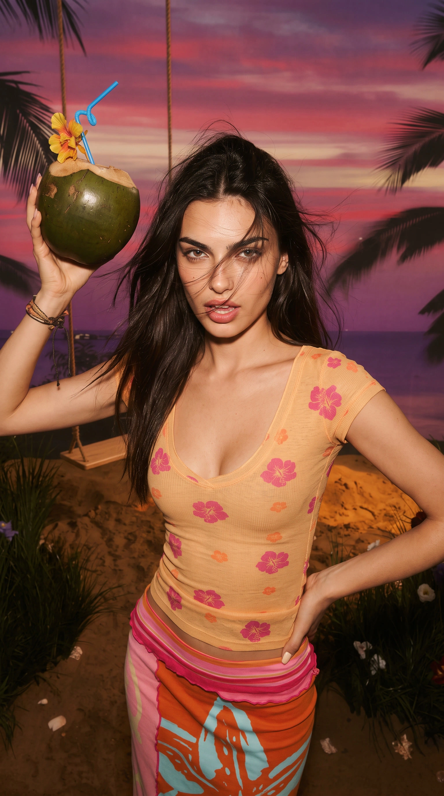 Juniper Floral V-Neck Crop Top
