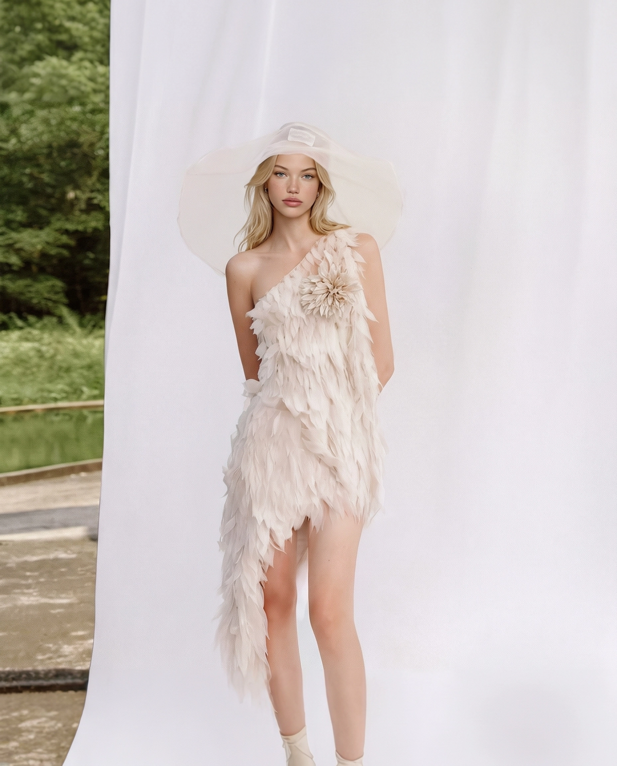 Espoir Fringe Asymmetric Dress