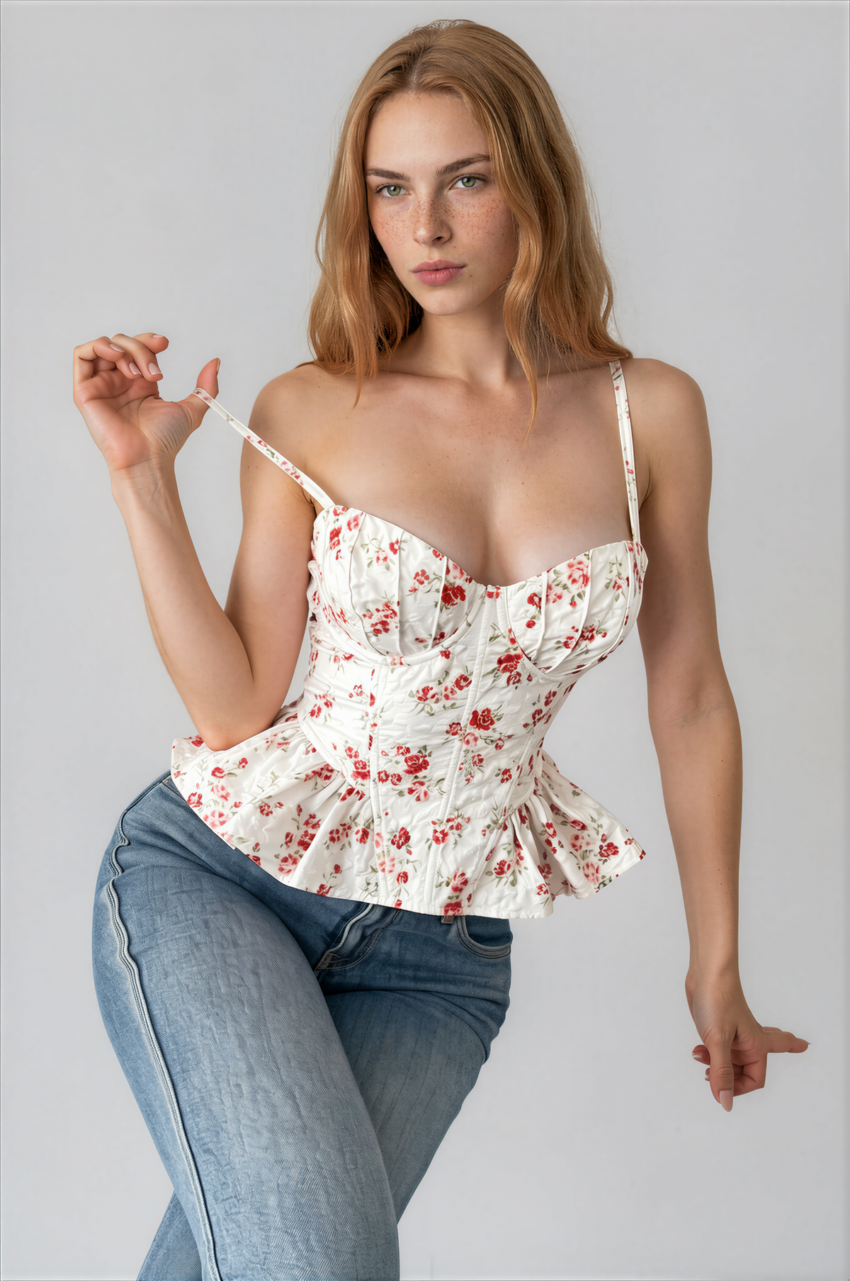 Unity Floral Ruffle Corset Top