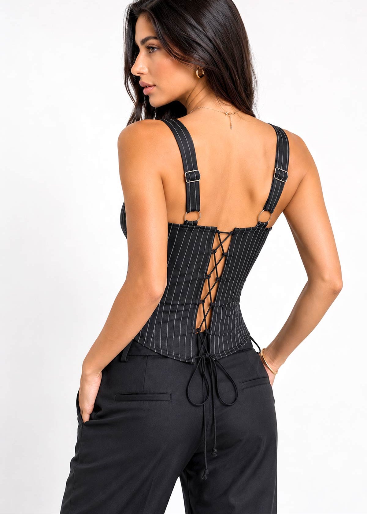 Vex Striped Corset Tops