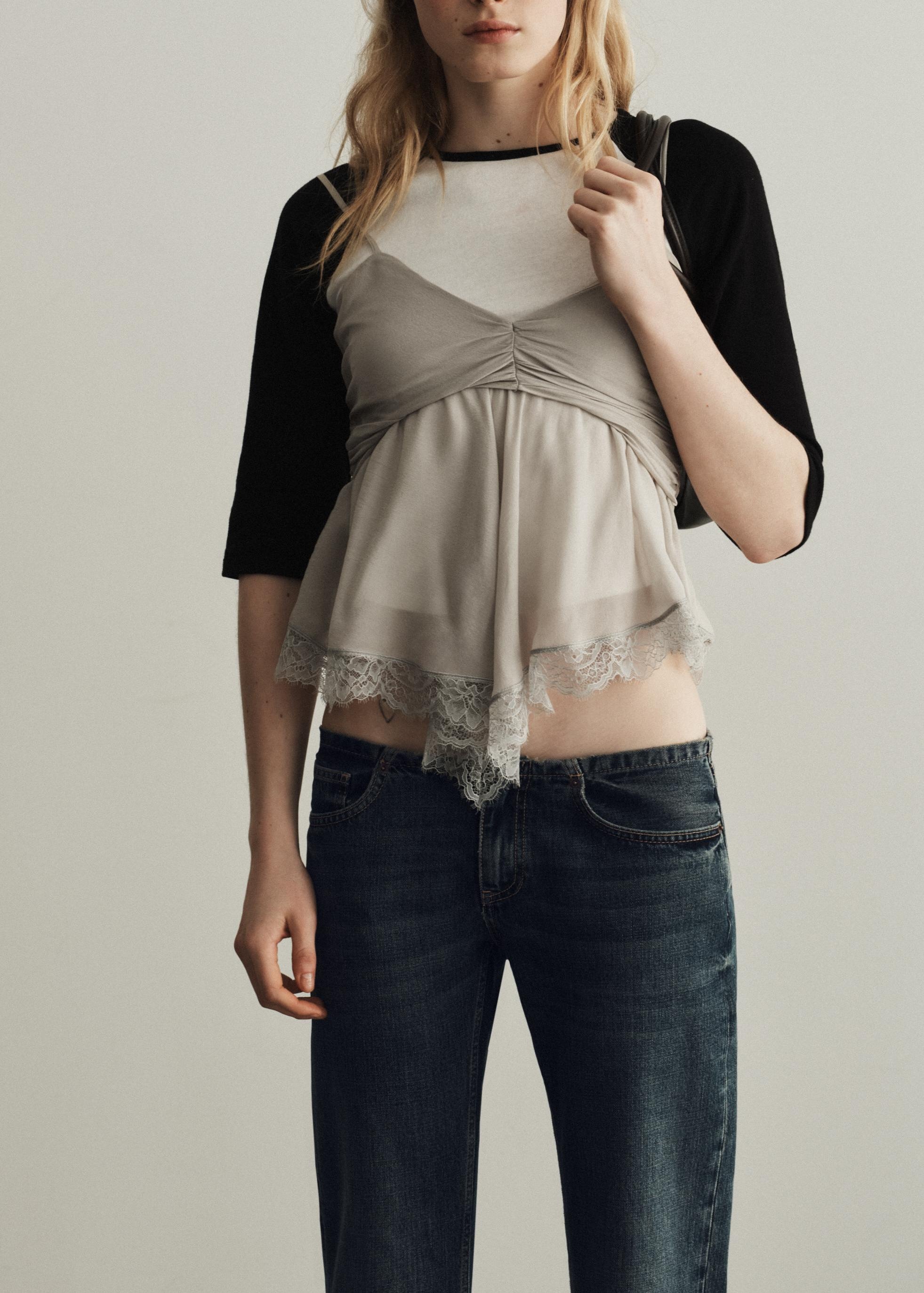 Quail Lace Printed Tops