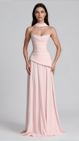 Ianthe Draped Scarf Corset Maxi Dress