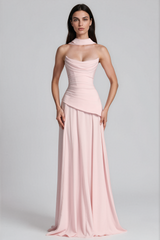 Ianthe Draped Scarf Corset Maxi Dress