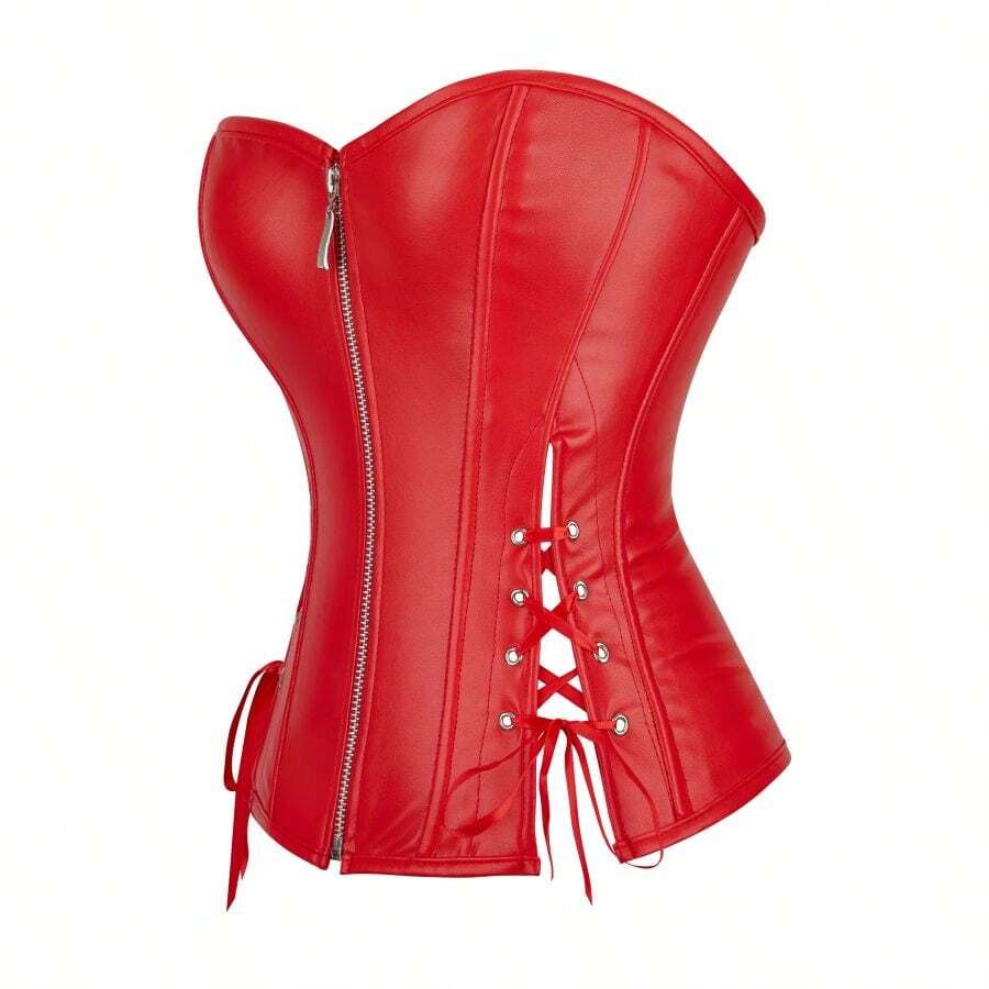 Rustic Solid Leather Corset Tops