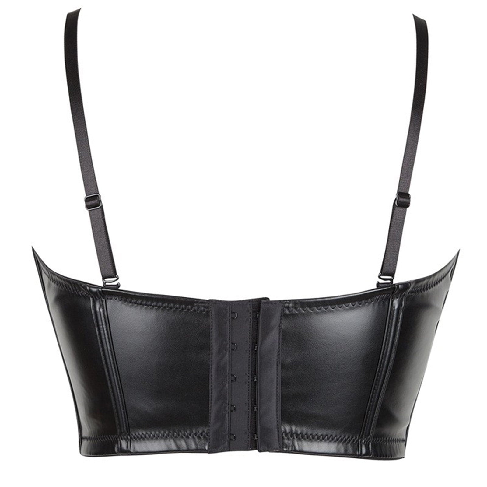 Hyra Solid Leather Corset Tops