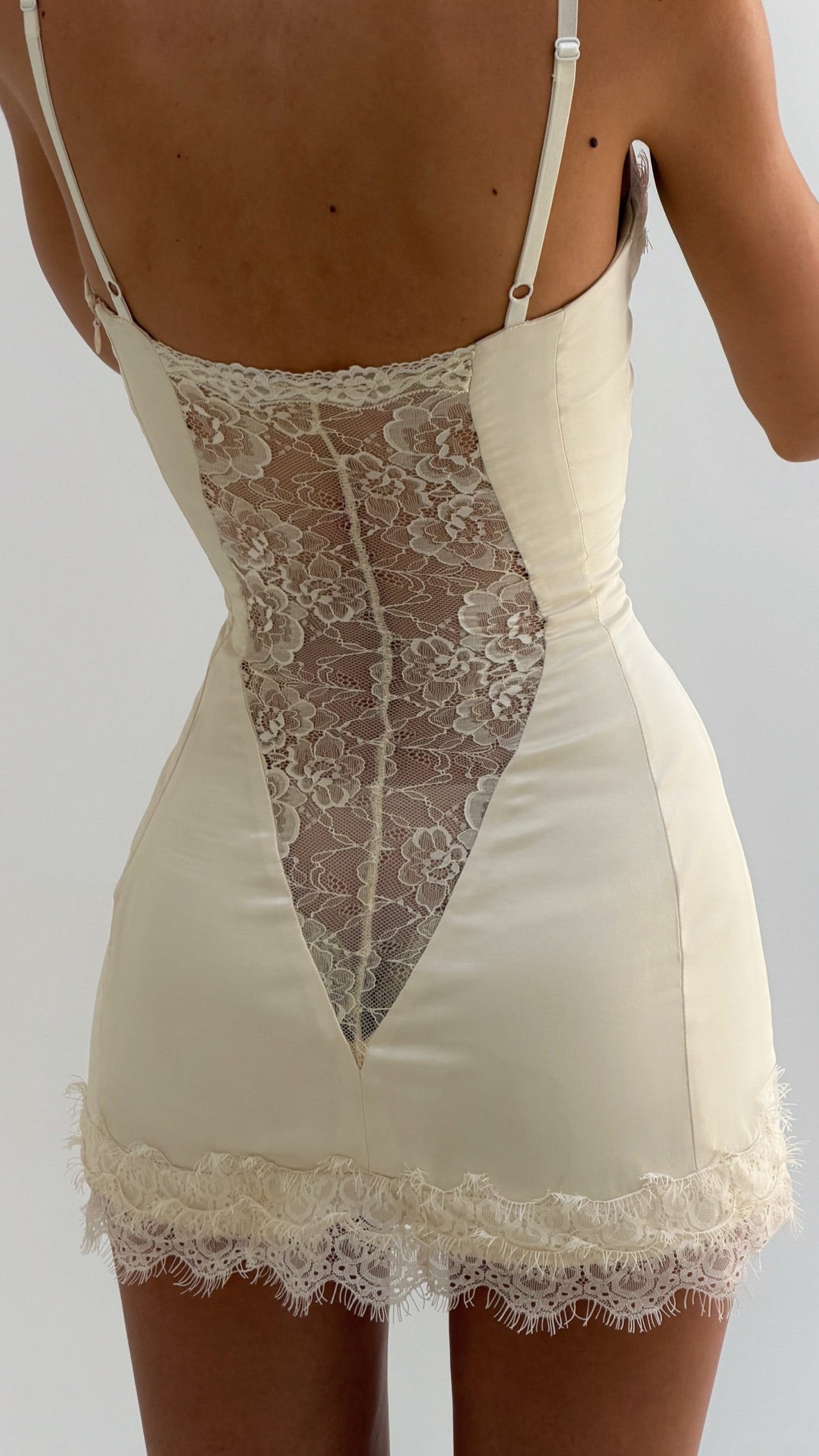 Eirian Lace-Inset Corset Mini Dress