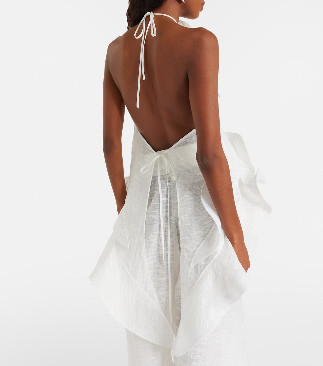 Fionna Solid Lace Jacquard Tops
