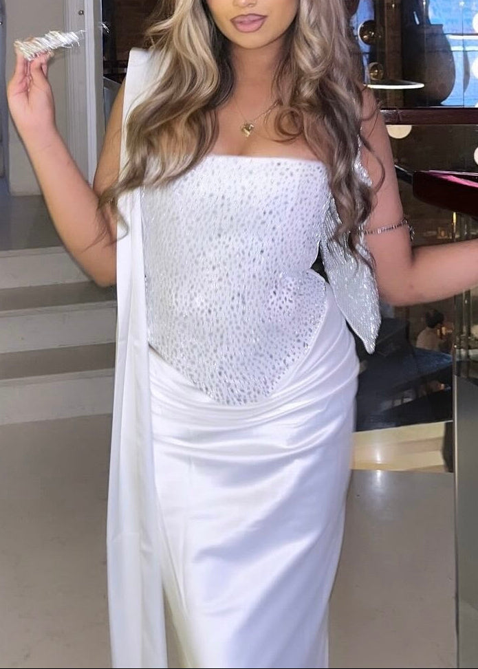 Aria Sequins Solid Embellishment Maxi Sets