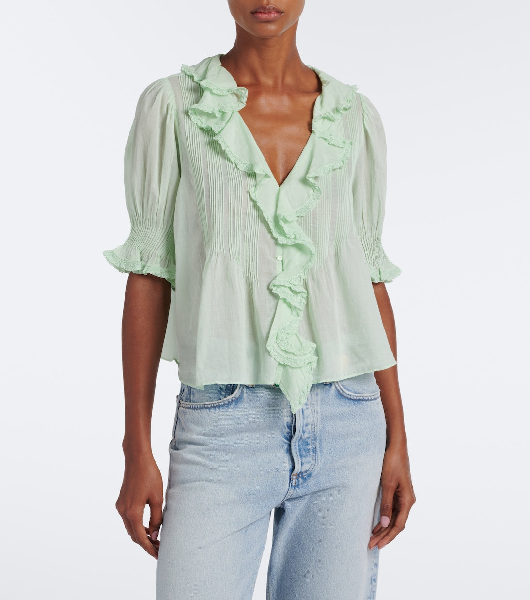 Reese Solid Lace Tops