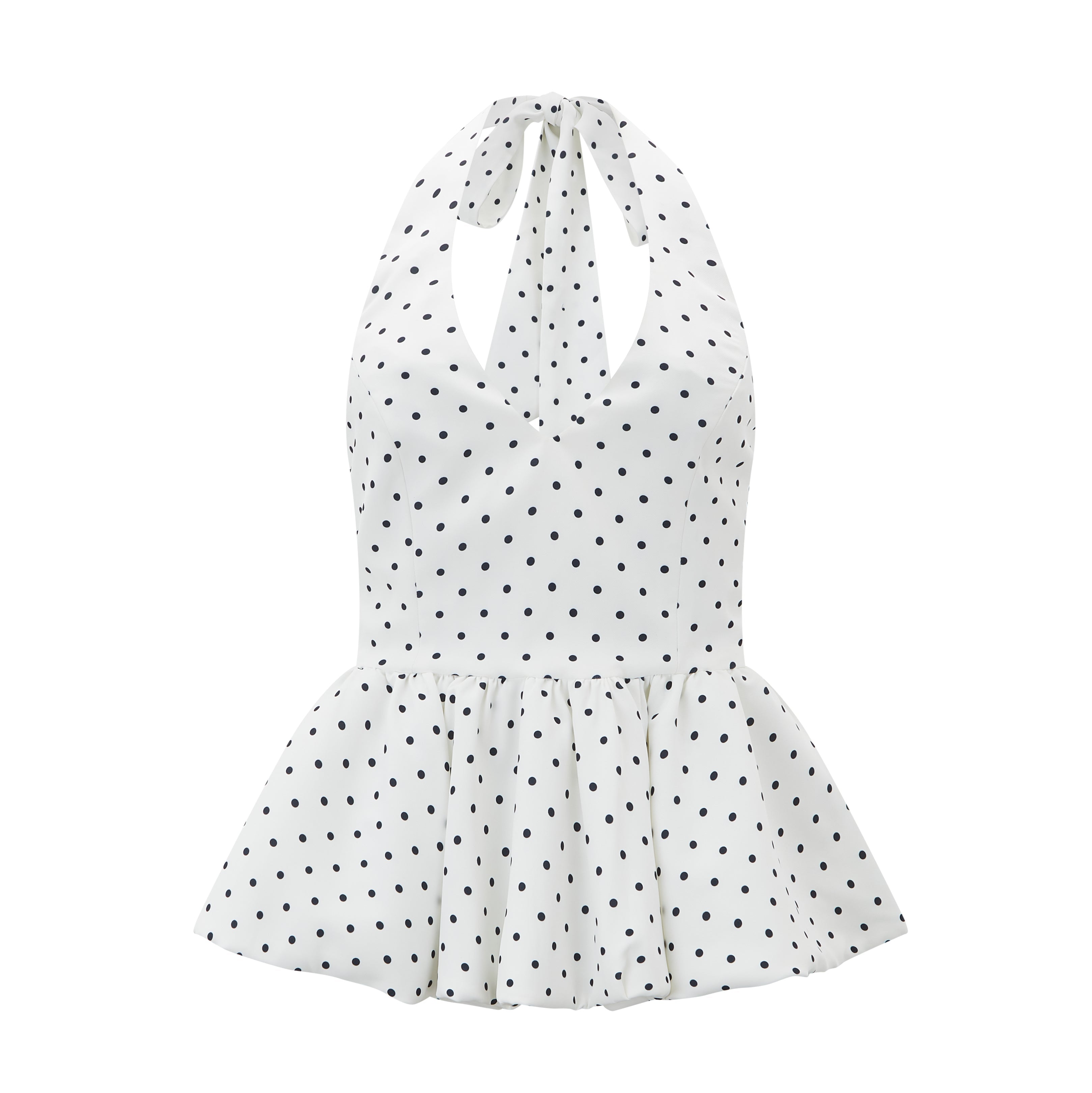 Dainty Polka-Dot Halter Top & Pants Set
