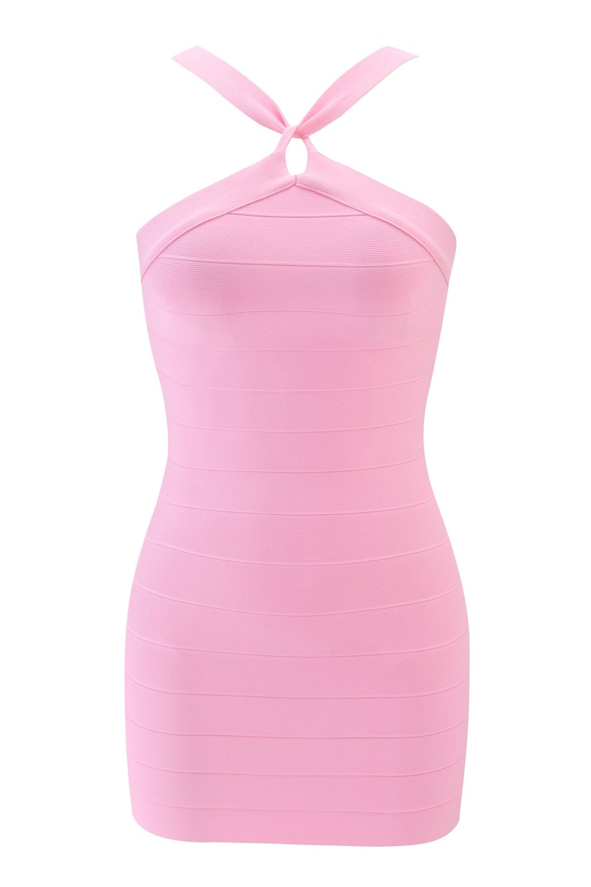 Lior Twist-Neck Bandage Mini Dress