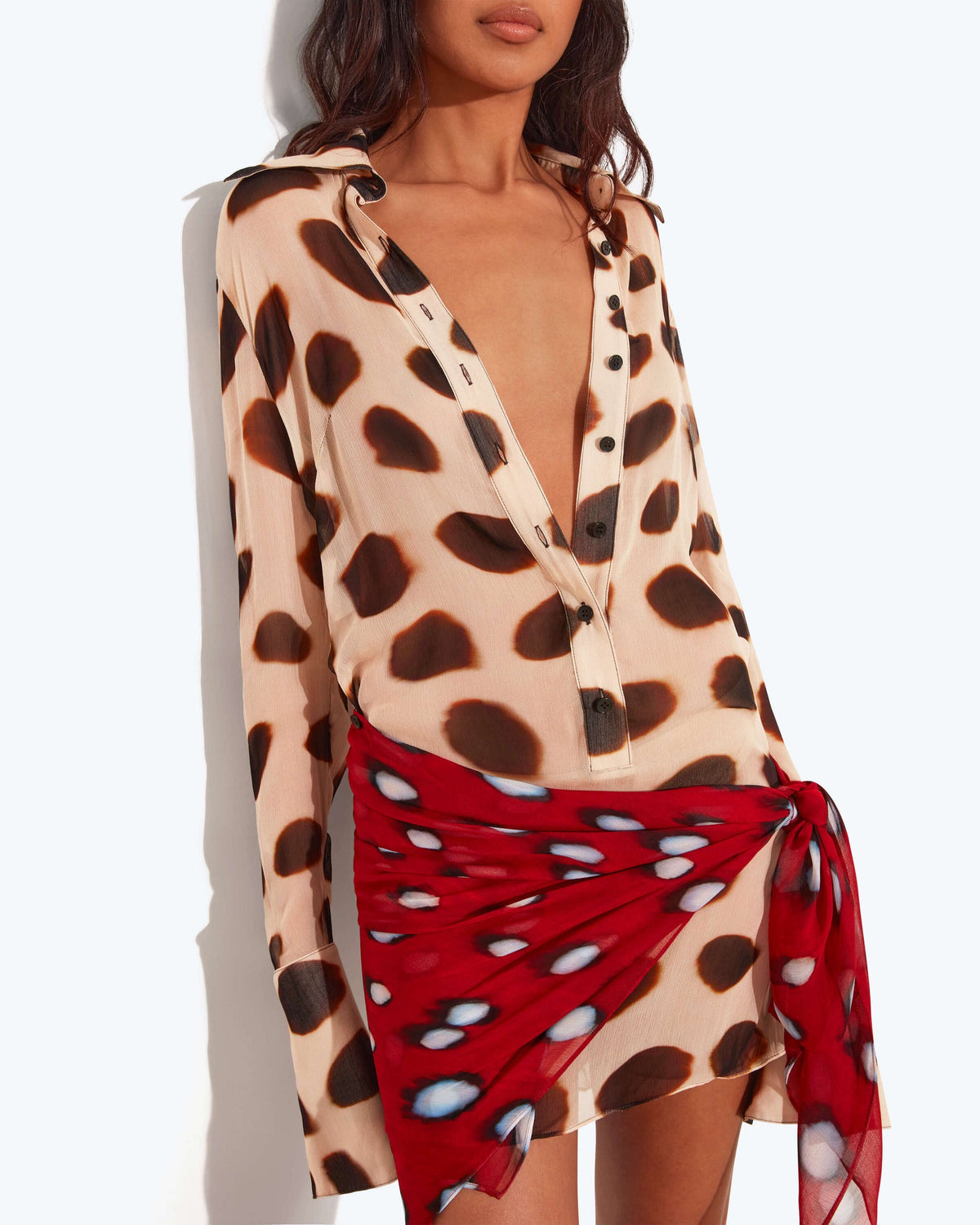 Elowen Floral & Dot Printed Mini Dresses