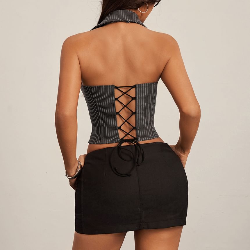 Celine Striped Corset Tops