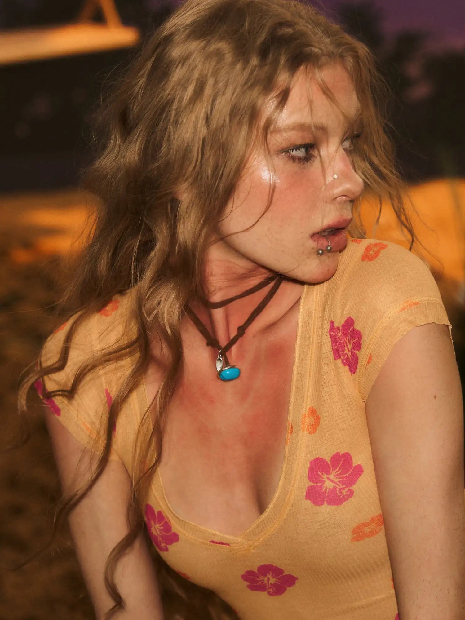 Juniper Floral Mesh Tops