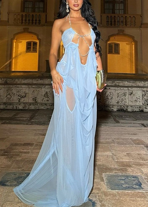 Freya Lace Mesh Maxi Dresses