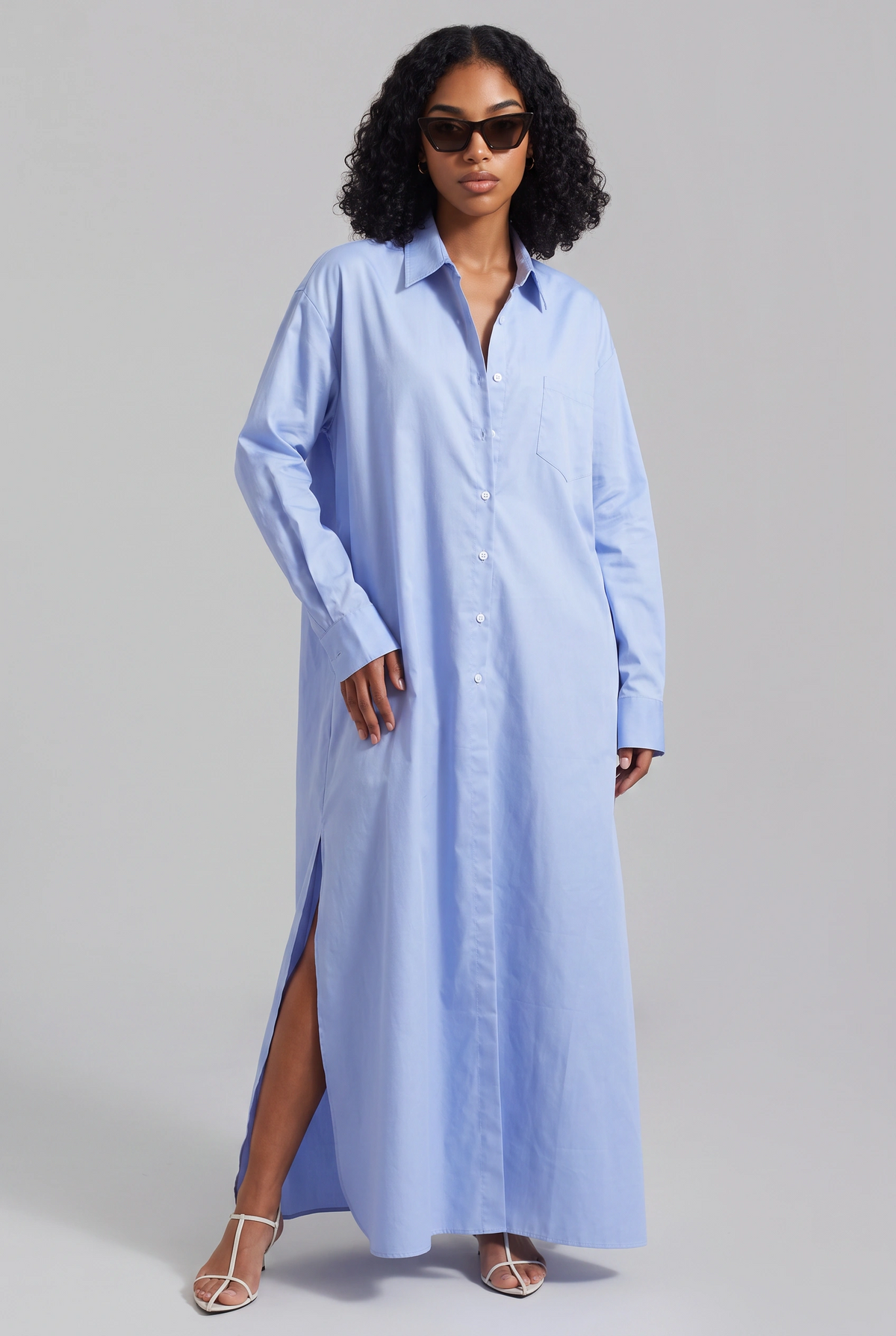 Delyn Solid Maxi Dresses