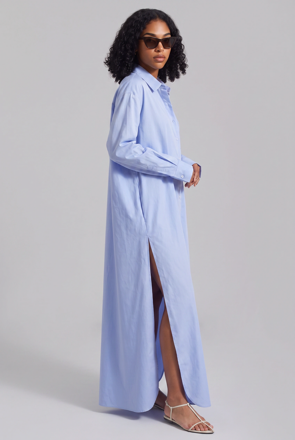 Delyn Solid Maxi Dresses