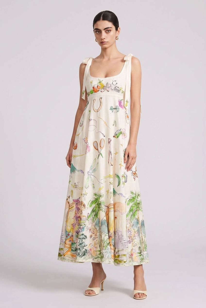 Mistic Floral Printed Maxi Dresses