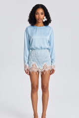 Moss Lace Solid Tops