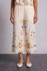 Ripple Lace Embroidery Printed Bottoms