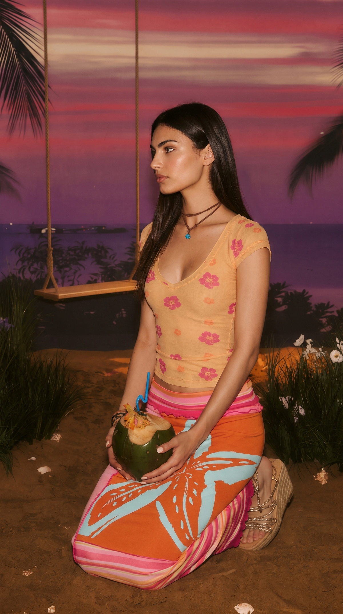 Juniper Floral V-Neck Crop Top