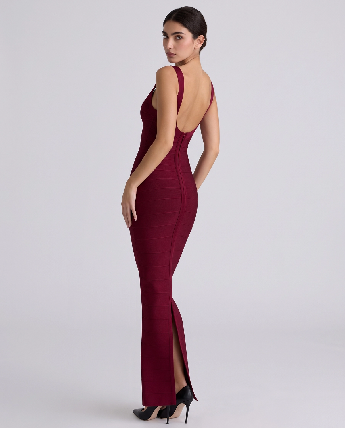 Firmament Metallic Bandage Maxi Dress
