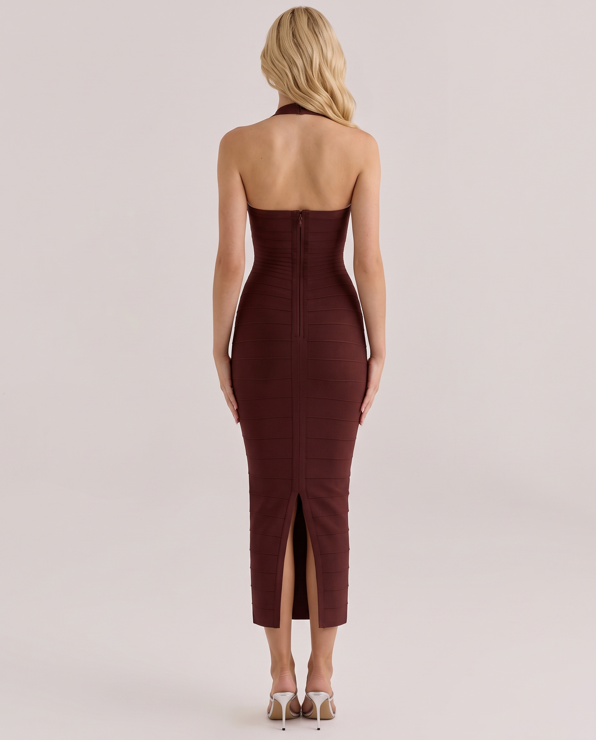 Elara Halter Bandage Maxi Dress