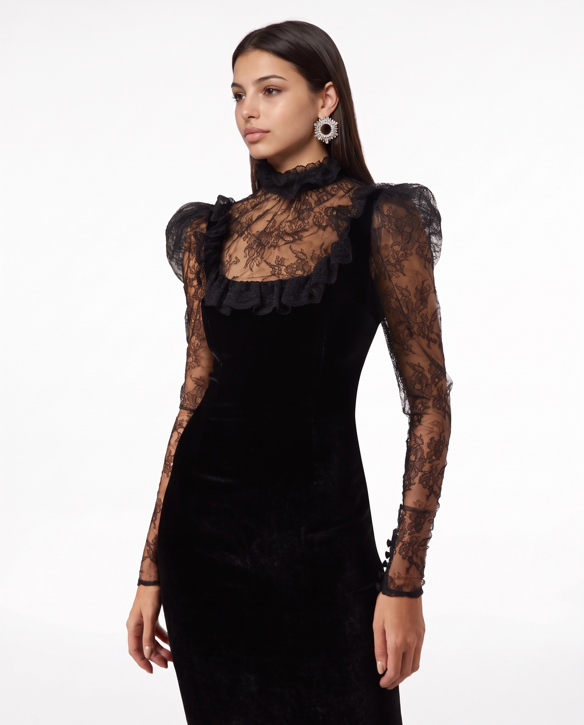 Besoin Lace Midi Dress