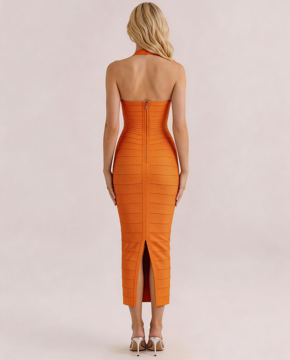 Elara Halter Bandage Maxi Dress