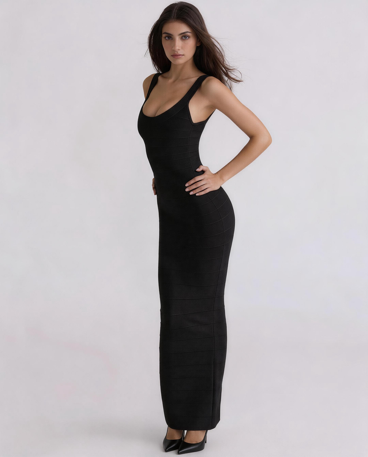Firmament Metallic Bandage Maxi Dress