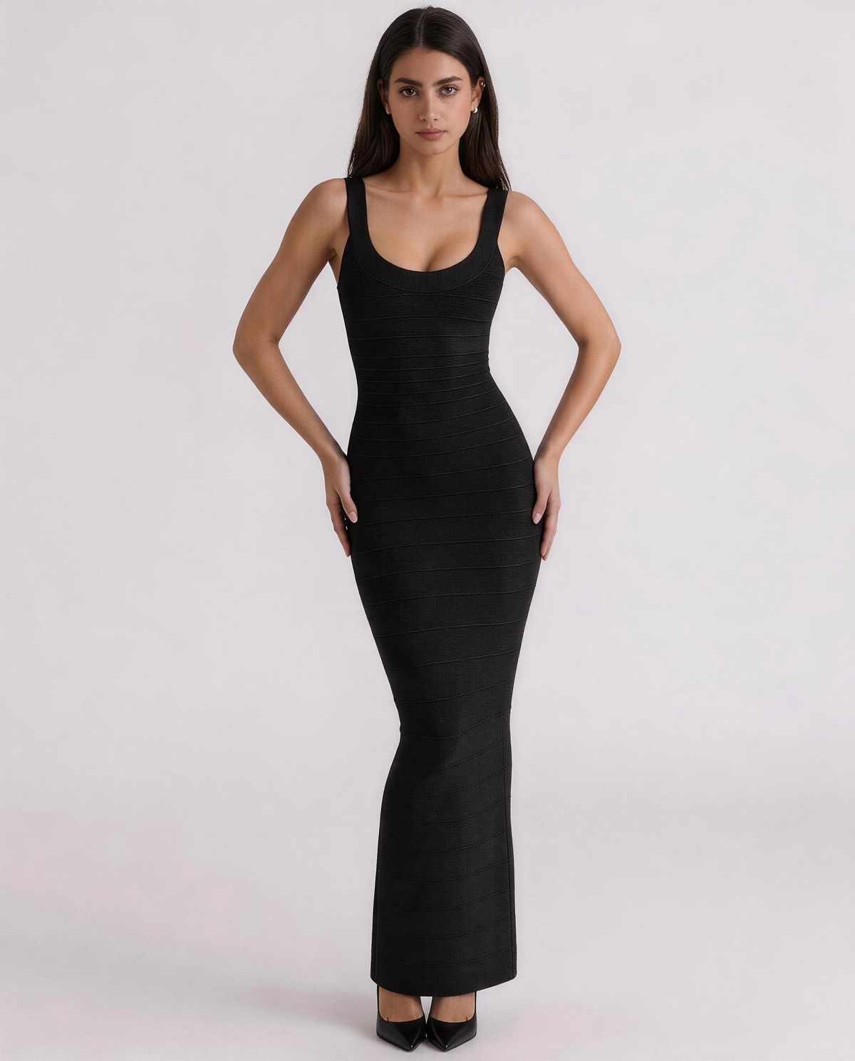Firmament Metallic Bandage Maxi Dress